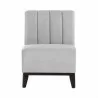 Sunpan Kosovo Modular Banquette - Single Seat in Polo Club Stone - Front Angle - Sunpan Kosovo Modular Banquette - Single Seat in Polo Club Stone - Front Angle