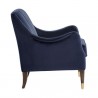 Sunpan Patrice Lounge Chair - Abbington Navy - Side Angle
