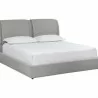 Sunpan Lowe Bed Queen / King - Belfast Heather Grey - Front Side Angle - Sunpan Lowe Bed Queen / King - Belfast Heather Grey - Front Side Angle