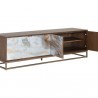 Sunpan Fuentes Media Console and Cabinet - Front Side Opened Angle