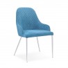 Bellini Modern Living Santana Dining Chair Blue,Light Grey, Front Side Angle