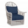 Dana Rope Wing Chair in Spectrum Indigo w/ Self Welt - Front Side Angle
