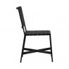 Sunpan Omari Dining Chair Black Leather - Side Angle
