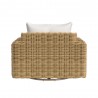 Sunset West Playa Oversized Swivel Club Chair in Soothe Pearl w/ Flange Welt Back