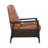 Sunpan Tariq Recliner - Tobacco Tan - Side Angle