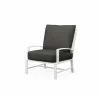 Bristol Club Chair Canvas Flax in Spectrum Carbon w/ Self Welt - Front Side Angle - Bristol Club Chair Canvas Flax in Spectrum Carbon w/ Self Welt - Front Side Angle