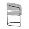 Sunpan Marris Dining Armchair Gunmetal-Belfast Heather Grey - Side Angle