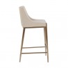 Sunpan Dionne Counter Stool in Monument Oatmeal - Side Angle