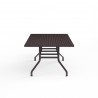 La Jolla Aluminum 72" Rectangular Dining Table - Side Angle