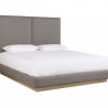 Sunpan Jenkins Bed King in Dazzle Grey - Front Side Angle