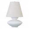 Moe's Home Collection Dell Table Lamp in Pearled White - Front Angle