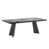 Bellini Italian Home Materia Dining Table 79" - Grey Black - Front Angle