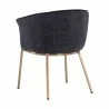 Sunpan Nadine Dining Chair Chacha Navy - Back Side Angle - Sunpan Nadine Dining Chair Chacha Navy - Back Side Angle