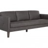 Sunpan Karmelo Sofa Vintage Charcoal Leather - Front Side Angle