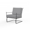 Provence Club Rocker in Canvas Granite w/ Self Welt - Front Side Angle