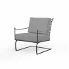 Provence Club Rocker in Canvas Granite w/ Self Welt - Front Side Angle - Provence Club Rocker in Canvas Granite w/ Self Welt - Front Side Angle