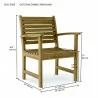 Anderson Teak Victoria Dining Armchair- dimension - Anderson Teak Victoria Dining Armchair- dimension