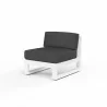 Newport Armless Club Chair in Spectrum Carbon, No Welt - Front Side Angle - Newport Armless Club Chair in Spectrum Carbon, No Welt - Front Side Angle