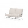 Bristol Loveseat in Canvas Natural w/ Self Welt - Front Side Angle