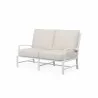Bristol Loveseat in Canvas Natural w/ Self Welt - Front Side Angle - Bristol Loveseat in Canvas Natural w/ Self Welt - Front Side Angle