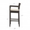 DecoScapes Zen Bar Arm Chair - Side with Dimensions