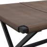 Sunpan Elon Bench - Vintage Cognac Leather - Seat Closeup Top Angle