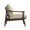 Sunpan Lindley Lounge Chair - Astoria Cream Leather - Side Angle