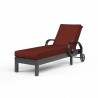 Monterey Chaise Lounge in Canvas Henna w/ Self Welt - Front Side Angle