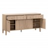 Essentials For Living Highland Media Sideboard - Front Side Angle, All storageOpened