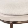 Sunpan Koffi Stool Dark Bronze-Chacha Cream Meg Taupe - Closeup Top Angle - Sunpan Koffi Stool Dark Bronze-Chacha Cream Meg Taupe - Closeup Top Angle