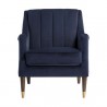 Sunpan Patrice Lounge Chair - Abbington Navy - Front Angle
