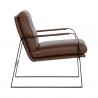 Sunpan Sterling Lounge Chair Missouri Mahogany Leather - Side Angle