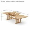 Anderson Teak Sahara 126" Rectangular Double Ext. Table- dimension - Anderson Teak Sahara 126" Rectangular Double Ext. Table- dimension