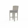 Manhattan Counter Stool in Canvas Granite w/ Self Welt - Front Side Angle - Manhattan Counter Stool in Canvas Granite w/ Self Welt - Front Side Angle