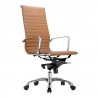 Moe's Home Collection Omega Swivel Office Chair High Back in Tan - Angled View