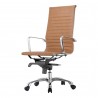 Moe's Home Collection Omega Swivel Office Chair High Back in Tan - Angled View