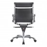 Moe's Home Collection Studio Swivel Chair Low Back in Black Vegan Leather - Back Angle