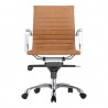 Moe's Home Collection Omega Swivel Office Chair Low Back Tan - Front