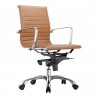 Moe's Home Collection Omega Swivel Office Chair Low Back Tan - Angled View