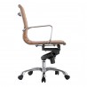 Moe's Home Collection Omega Swivel Office Chair Low Back Tan - Side Angle
