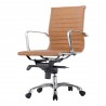 Moe's Home Collection Omega Swivel Office Chair Low Back Tan - Angled View