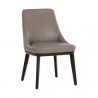 Sunpan Jody Dining Chair Sunpan Jody Dining Chair Linea Light Grey Leather - Set of Two - Front Side Angle