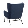 Sunpan Kasen Lounge Chair Belfast Heather Navy - Back Side Angle