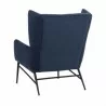 Sunpan Kasen Lounge Chair Belfast Heather Navy - Back Side Angle - Sunpan Kasen Lounge Chair Belfast Heather Navy - Back Side Angle