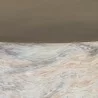 Sunpan Diaz Coffee Table in Marble-Look Antique Brass - Closeup Top Angle - Sunpan Diaz Coffee Table in Marble-Look Antique Brass - Closeup Top Angle