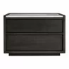 Moe's Home Collection Ashcroft Nightstand, Dark Grey - Front Angle - Moe's Home Collection Ashcroft Nightstand, Dark Grey - Front Angle