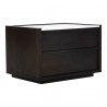 Moe's Home Collection Ashcroft Nightstand, Dark Grey - Front Side Angle