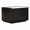 Moe's Home Collection Ashcroft Nightstand, Dark Grey - Front Side Angle - Moe's Home Collection Ashcroft Nightstand, Dark Grey - Front Side Angle