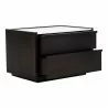 Moe's Home Collection Ashcroft Nightstand, Dark Grey - Front Side Opened Angle - Moe's Home Collection Ashcroft Nightstand, Dark Grey - Front Side Opened Angle