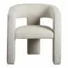 Moe's Home Collection Elo Chair in White - Front Angle - Moe's Home Collection Elo Chair in White - Front Angle